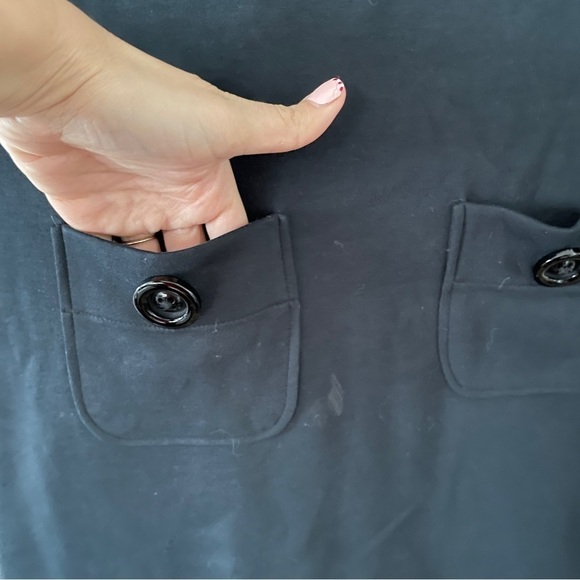 Boden Navy Blue 3/4 Sleeve Dress with Front Pockets - Picture 4 of 9